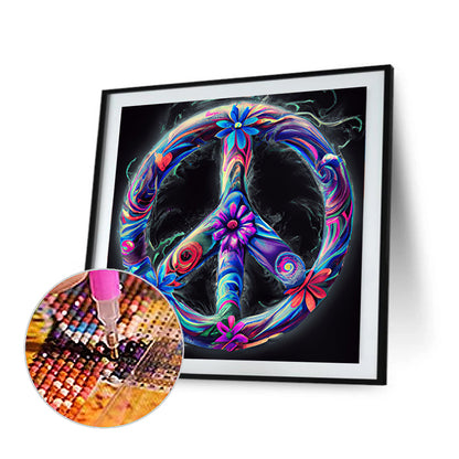 Peace Sign - Full Round Drill Diamond Painting 30*30CM
