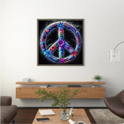 Peace Sign - Full Round Drill Diamond Painting 30*30CM