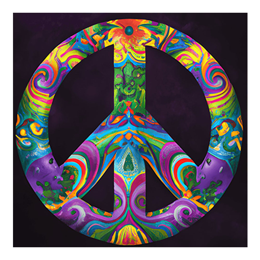 Peace Sign - Full Round Drill Diamond Painting 30*30CM
