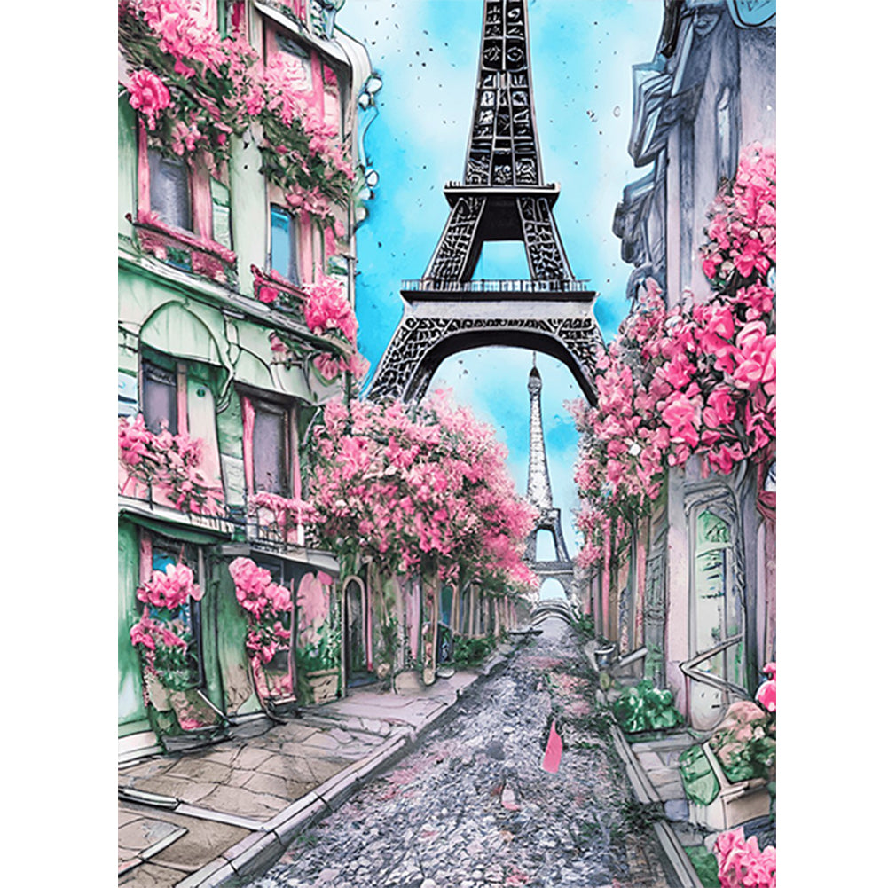 Eiffel Tower - Full Round Drill Diamond Painting 40*50CM