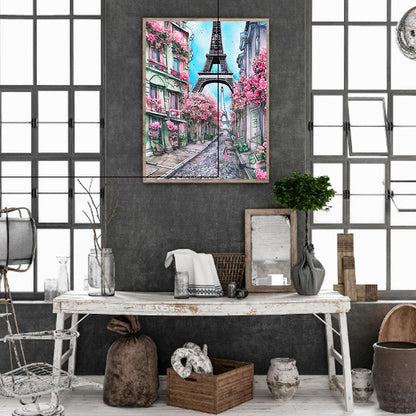 Eiffel Tower - Full Round Drill Diamond Painting 40*50CM