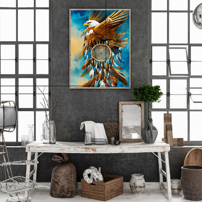 Eagle Dream Catcher - Full Round Drill Diamond Painting 30*40CM