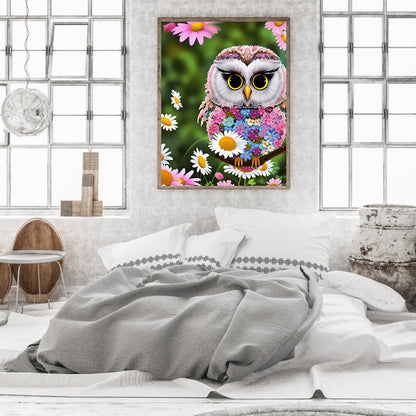 Owl - Full Round Drill Diamond Painting 30*40CM