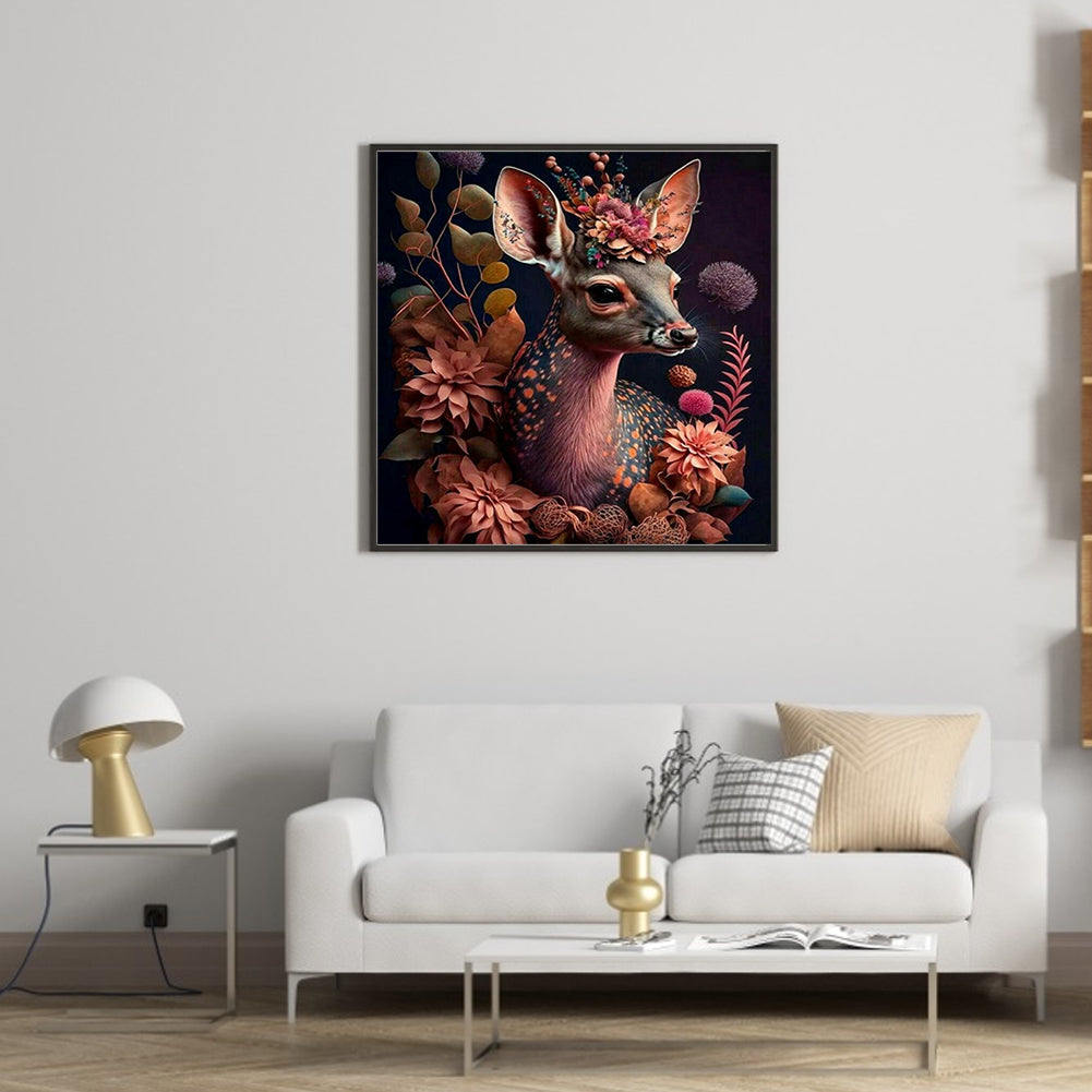 Sika Deer - Full Round Drill Diamond Painting 35*35CM