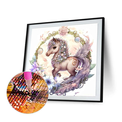 Pony - Full Round Drill Diamond Painting 35*35CM