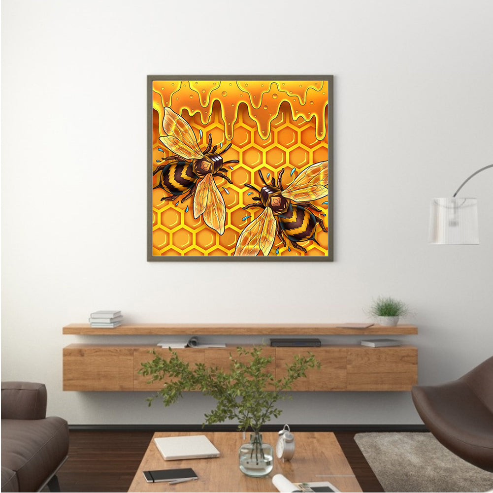 Bee - Full Round Drill Diamond Painting 35*35CM