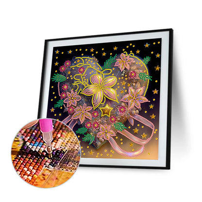 Flowers Love - Special Shaped Drill Diamond Painting 30*30CM