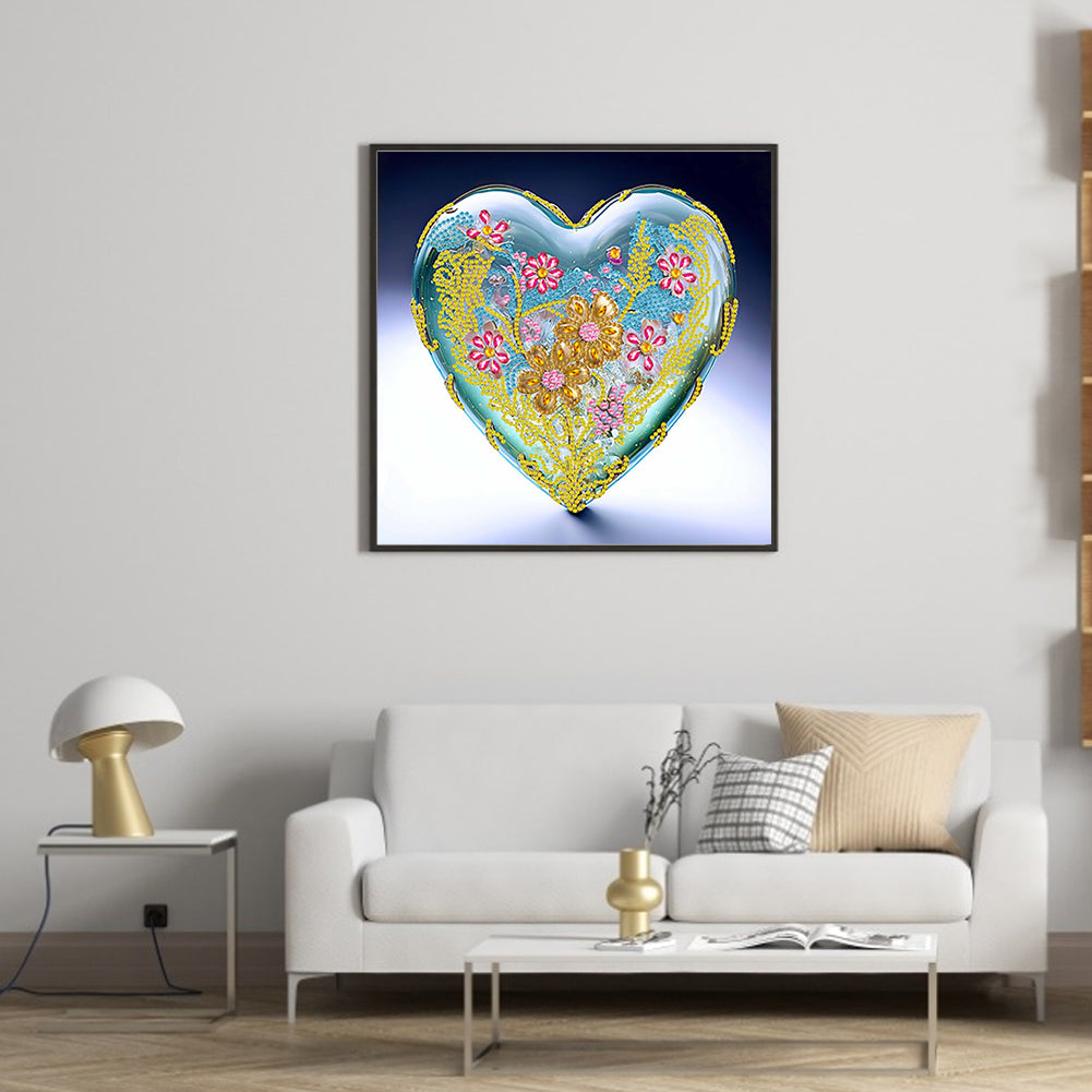 Flowers Love - Special Shaped Drill Diamond Painting 30*30CM