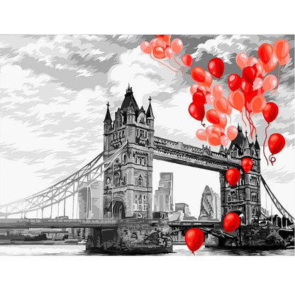 A Touch Of Red Scenery - Full Round Drill Diamond Painting 40*30CM