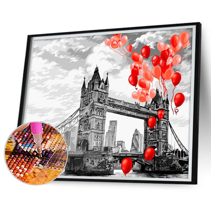 A Touch Of Red Scenery - Full Round Drill Diamond Painting 40*30CM