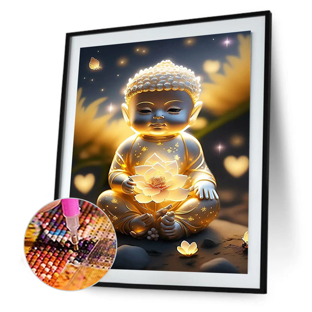 Halo Buddha Statue - Full Round Drill Diamond Painting 30*40CM