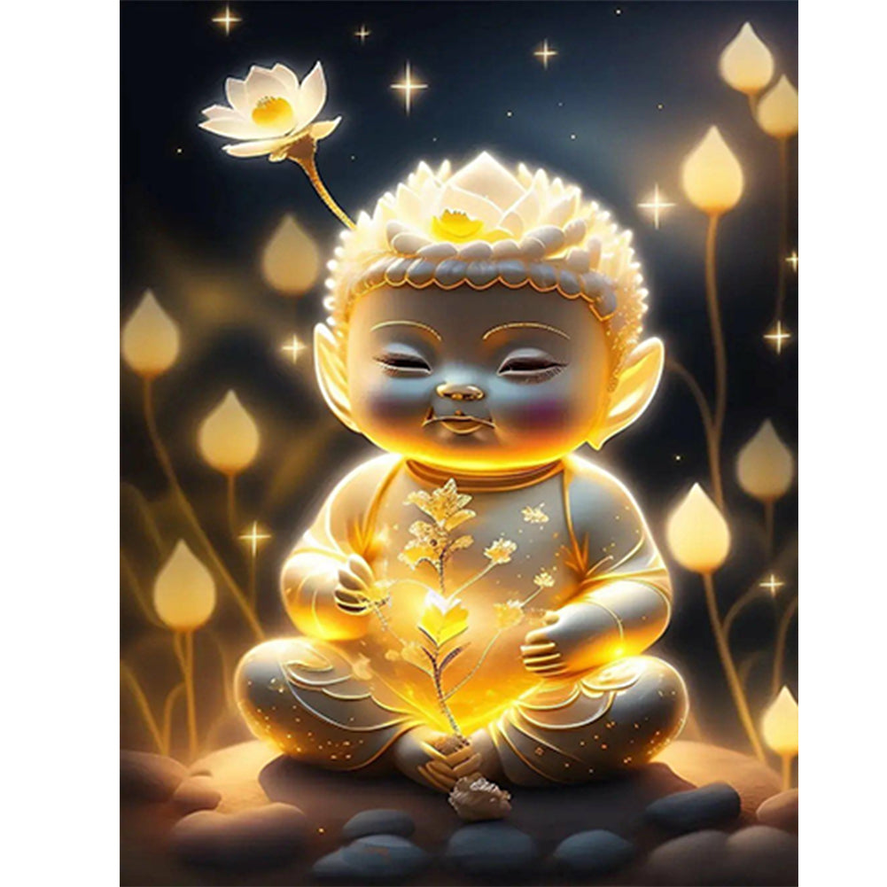 Halo Buddha Statue - Full Round Drill Diamond Painting 30*40CM