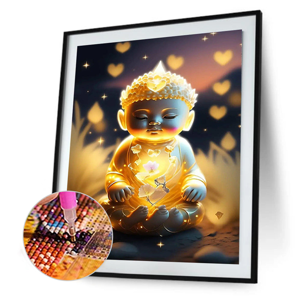 Halo Buddha Statue - Full Round Drill Diamond Painting 30*40CM