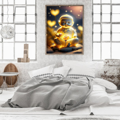 Halo Buddha Statue - Full Round Drill Diamond Painting 30*40CM