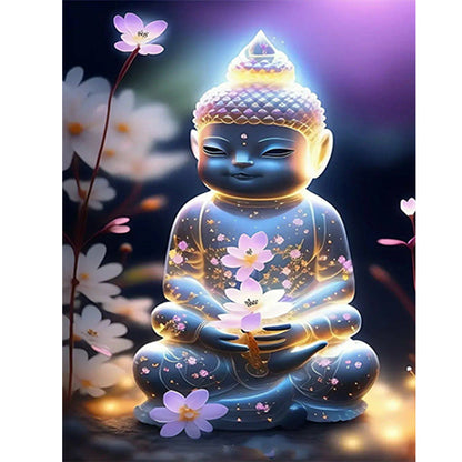 Halo Buddha Statue - Full Round Drill Diamond Painting 30*40CM