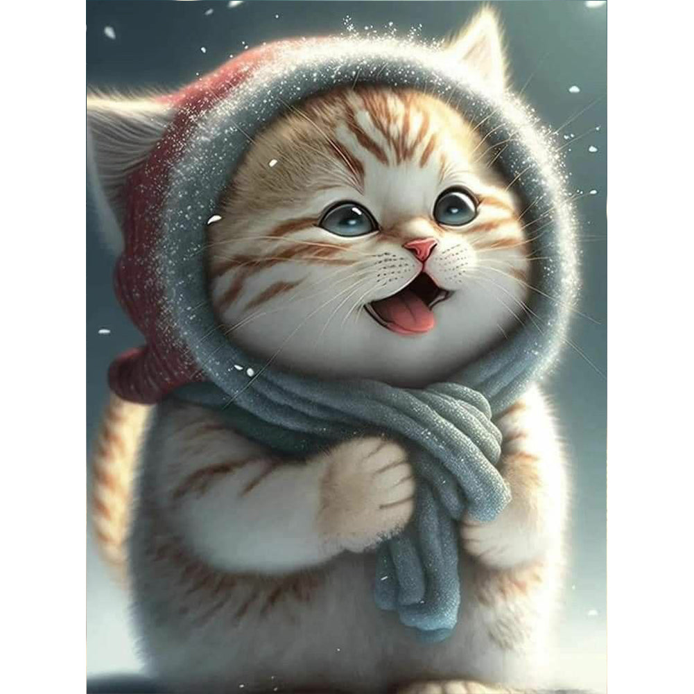 Cute Cat - Full Round Drill Diamond Painting 30*40CM