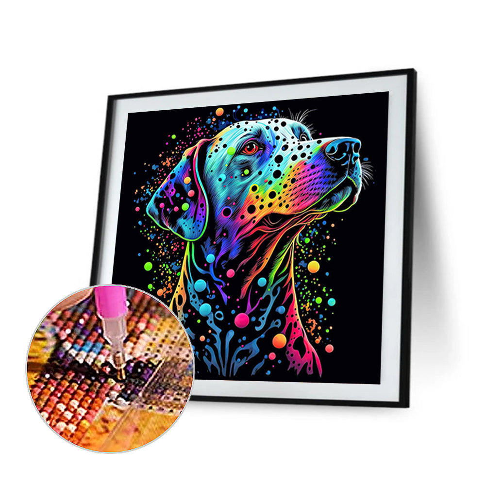 Colorful Dalmatian - Full Round Drill Diamond Painting 30*30CM
