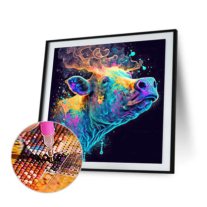 Color Bull Head - Full Round Drill Diamond Painting 30*30CM
