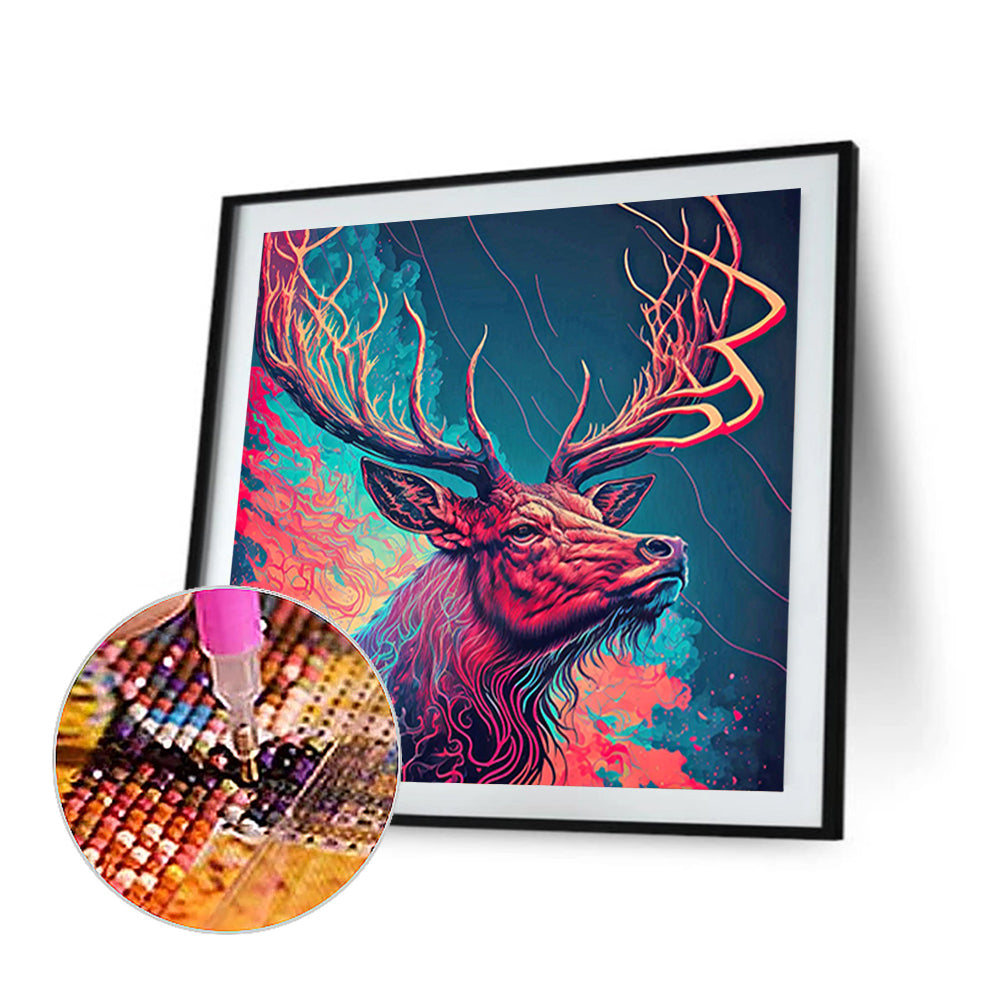 Deer - Full Round Drill Diamond Painting 30*30CM