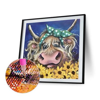 Little Flower Yak - Full Square Drill Diamond Painting 35*35CM