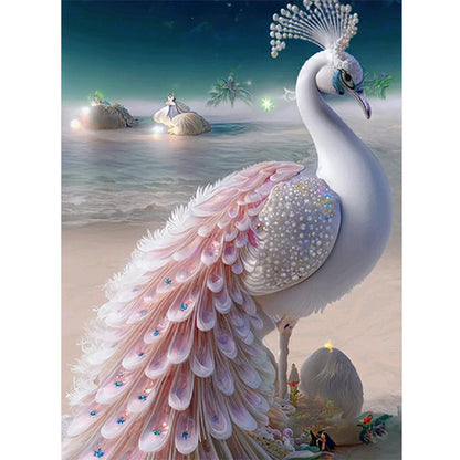 Gorgeous Peacock - Full Round Drill Diamond Painting 30*40CM