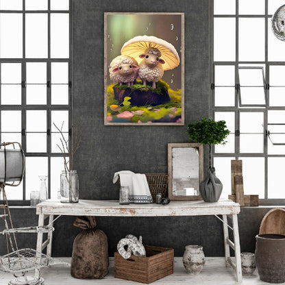 Animals Under Umbrellas - Full Round Drill Diamond Painting 30*45CM