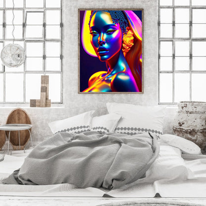 Colorful Indian Woman - Full Round Drill Diamond Painting 30*40CM