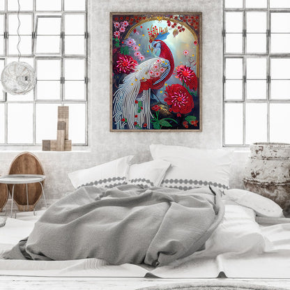Gorgeous Peacock - Special Shaped Drill Diamond Painting 30*40CM