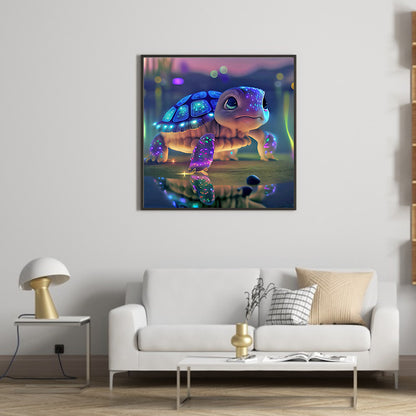 Fluorescent Little Turtle - Full Round Drill Diamond Painting 30*30CM