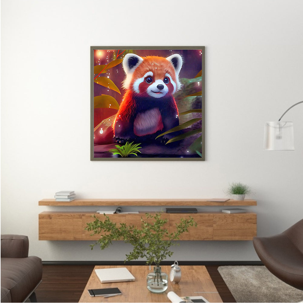 Red Panda - Full Round Drill Diamond Painting 30*30CM