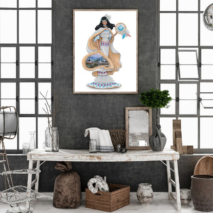 Elegant Lady - Special Shaped Drill Diamond Painting 30*40CM