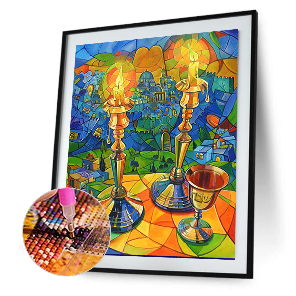 Candle - Full Square Drill Diamond Painting 40*70CM