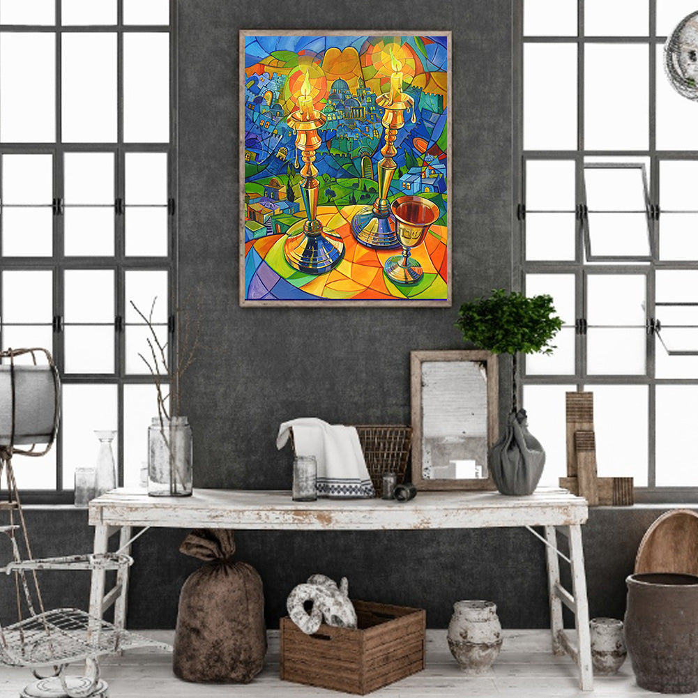 Candle - Full Square Drill Diamond Painting 40*70CM