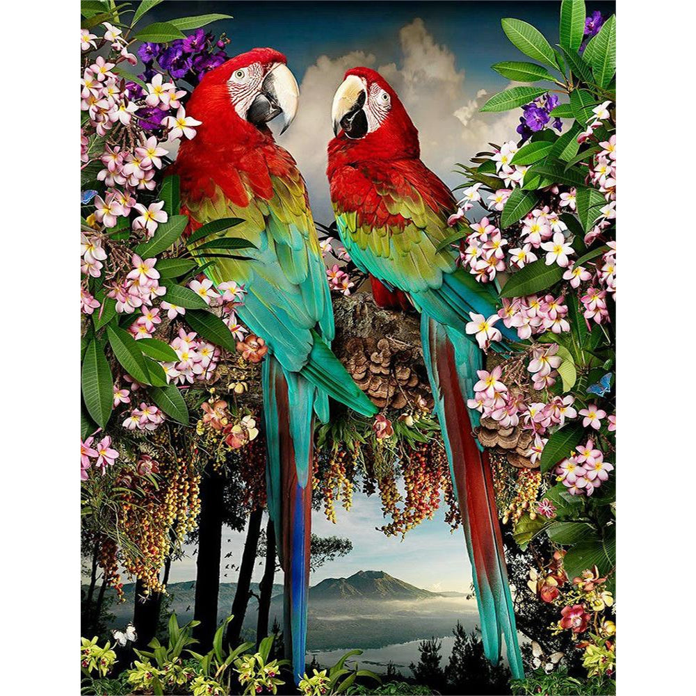 Parrot - Full Round Drill Diamond Painting 50*60CM