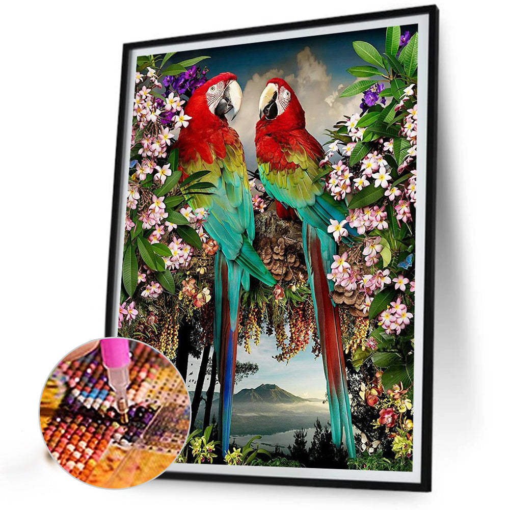 Parrot - Full Round Drill Diamond Painting 50*60CM