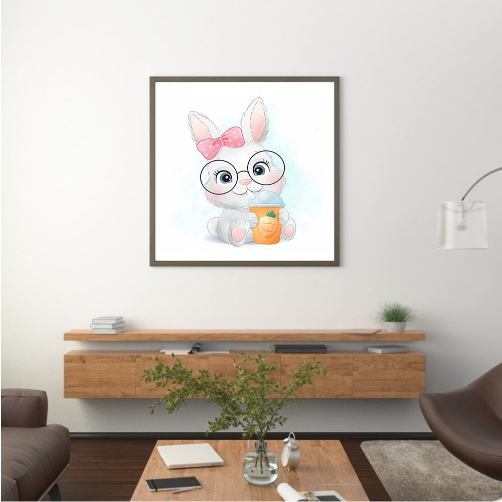 Carrot Bunny - Full Round Drill Diamond Painting 40*40CM