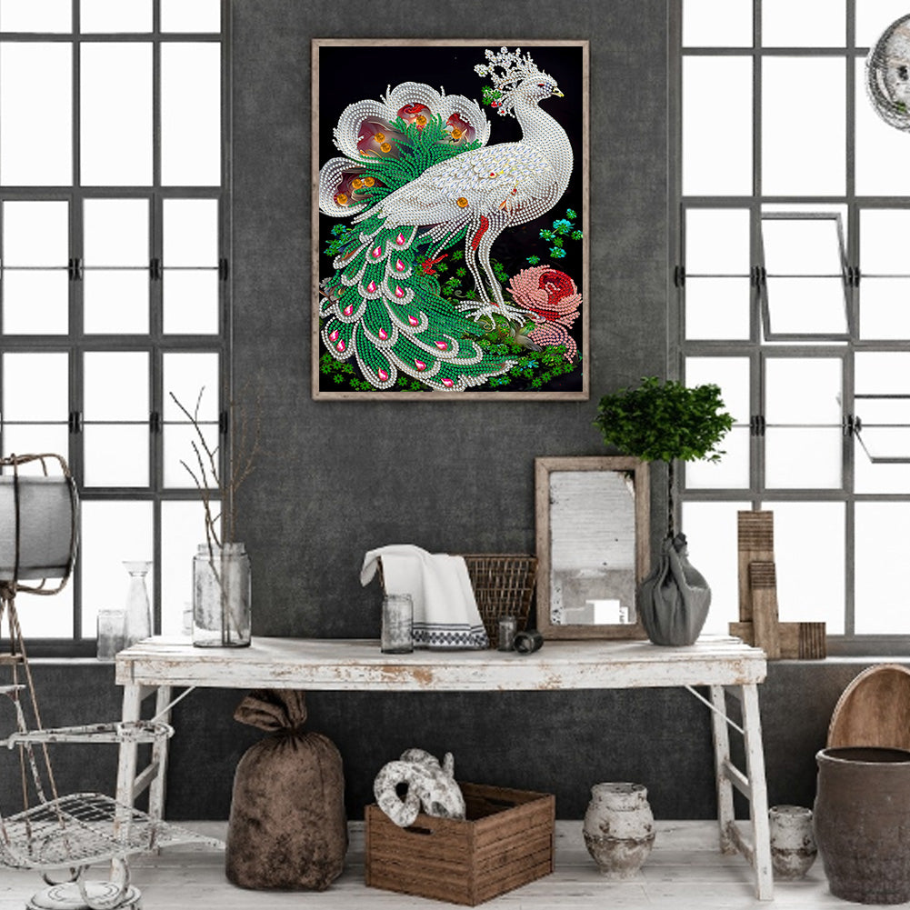 Peacock - Special Shaped Drill Diamond Painting 30*40CM