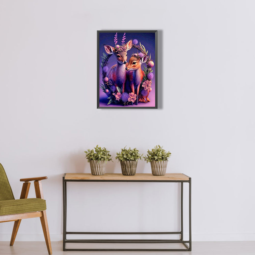 Elk - Full Round Drill Diamond Painting 30*40CM