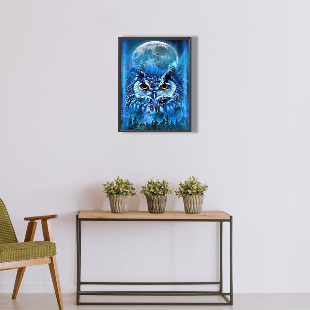 Owl - Full Round Drill Diamond Painting 30*40CM