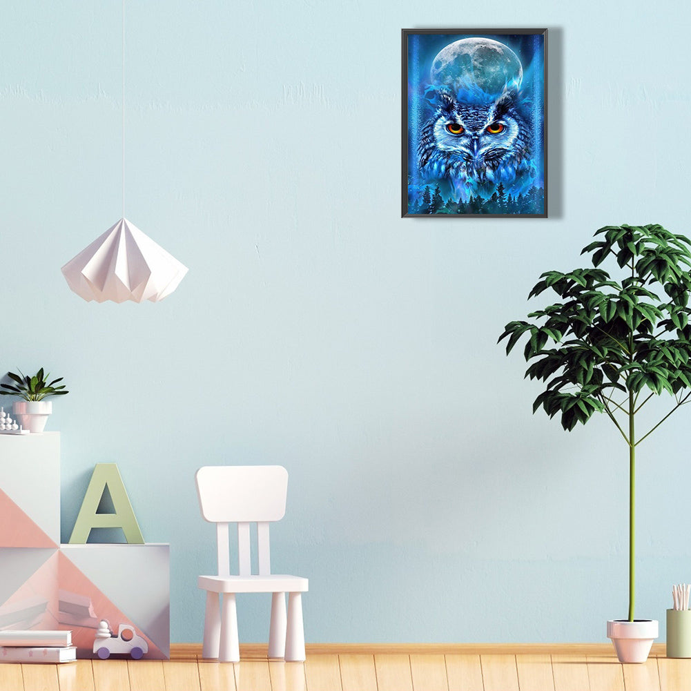 Owl - Full Round Drill Diamond Painting 30*40CM