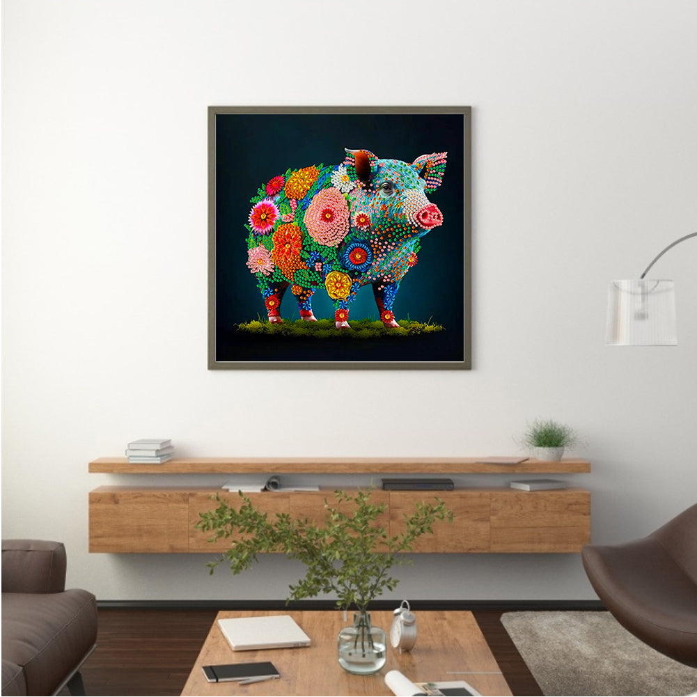 12 Zodiac Pigs - Special Shaped Drill Diamond Painting 30*30CM