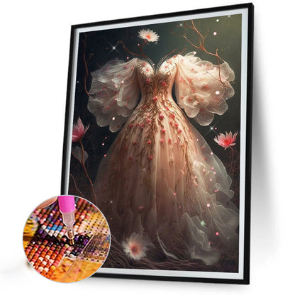 Stunning Wedding Dress - Full Round Drill Diamond Painting 30*40CM