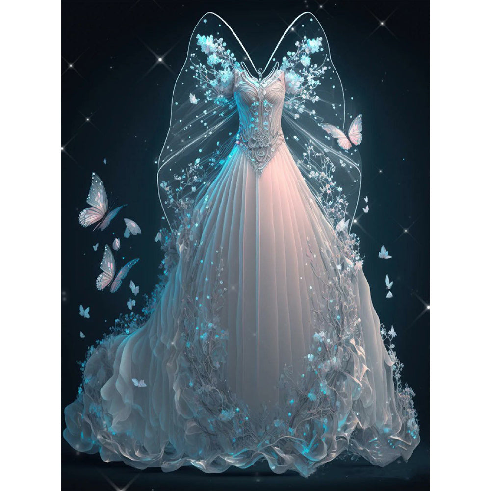 Stunning Wedding Dress - Full Round Drill Diamond Painting 30*40CM