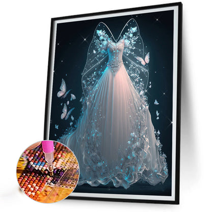 Stunning Wedding Dress - Full Round Drill Diamond Painting 30*40CM