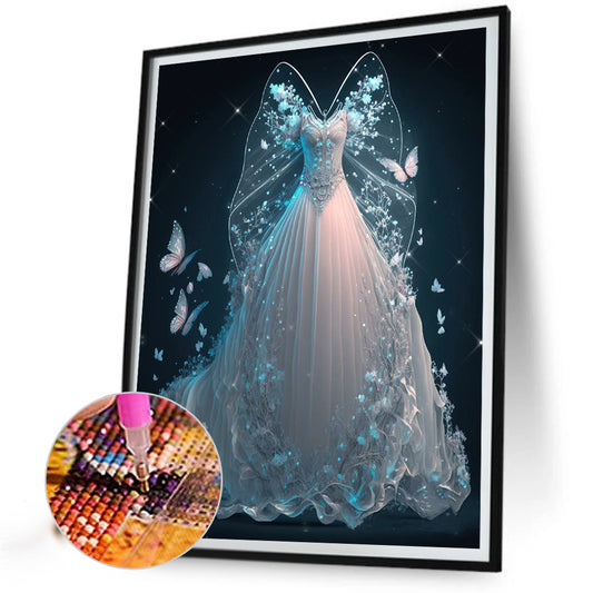 Stunning Wedding Dress - Full Round Drill Diamond Painting 30*40CM