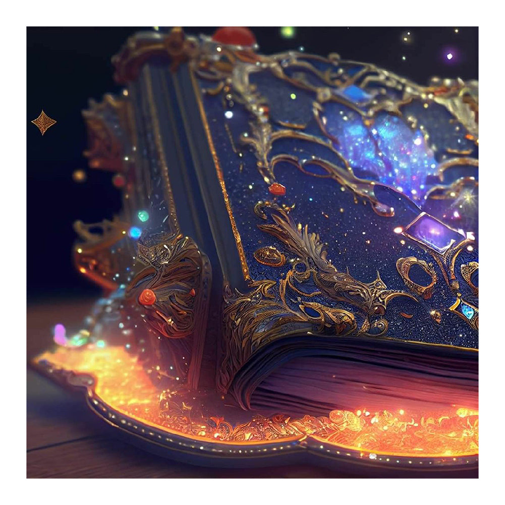 Colored Flower Magic Book - Full Round Drill Diamond Painting 30*30CM