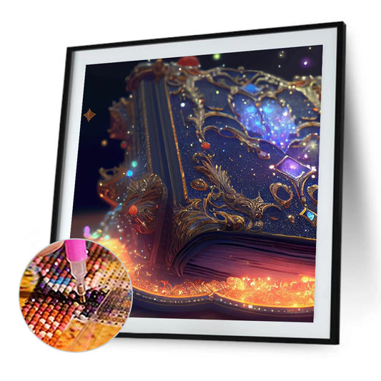 Colored Flower Magic Book - Full Round Drill Diamond Painting 30*30CM