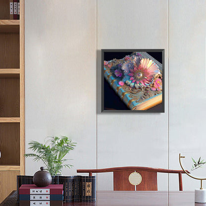 Colored Flower Magic Book - Full Round Drill Diamond Painting 30*30CM