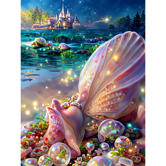 Beach Pearl Shell - Full Square Drill Diamond Painting 30*40CM