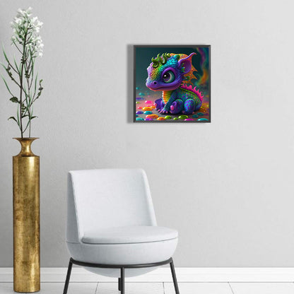 Rainbow Pterosaur - Full Round Drill Diamond Painting 30*30CM